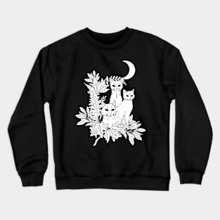 Bewitched Cats - b&w version Crewneck Sweatshirt